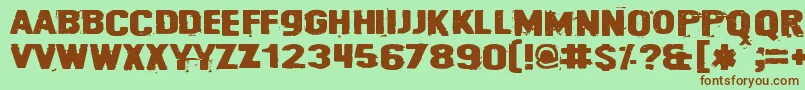 Cybrpnuk2 Font – Brown Fonts on Green Background