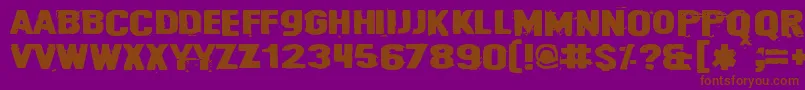 Cybrpnuk2 Font – Brown Fonts on Purple Background