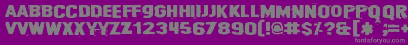 Cybrpnuk2-Schriftart – Graue Schriften auf violettem Hintergrund