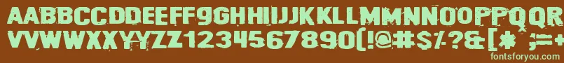 Cybrpnuk2 Font – Green Fonts on Brown Background