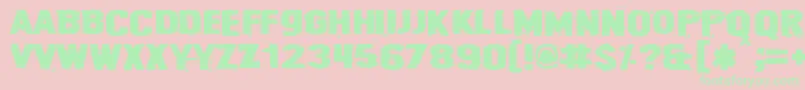 Cybrpnuk2 Font – Green Fonts on Pink Background