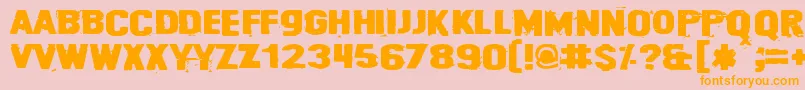 Cybrpnuk2 Font – Orange Fonts on Pink Background