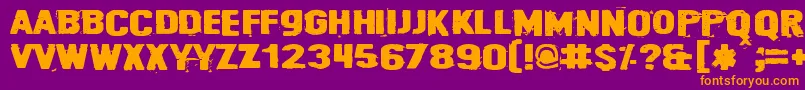 Cybrpnuk2 Font – Orange Fonts on Purple Background