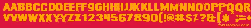 Cybrpnuk2 Font – Orange Fonts on Red Background