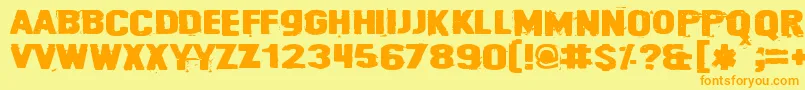 Cybrpnuk2 Font – Orange Fonts on Yellow Background