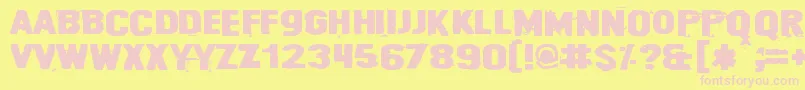 Cybrpnuk2 Font – Pink Fonts on Yellow Background