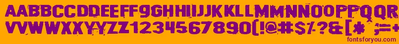 Cybrpnuk2 Font – Purple Fonts on Orange Background