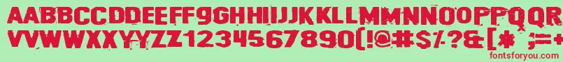 Cybrpnuk2 Font – Red Fonts on Green Background
