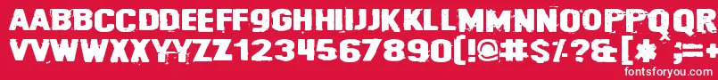 Cybrpnuk2 Font – White Fonts on Red Background