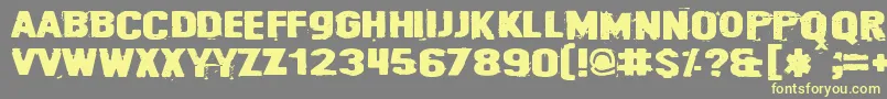 Cybrpnuk2 Font – Yellow Fonts on Gray Background