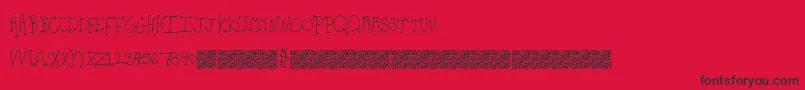 Kidsparty Font – Black Fonts on Red Background