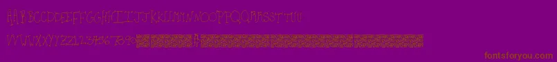 Kidsparty Font – Brown Fonts on Purple Background