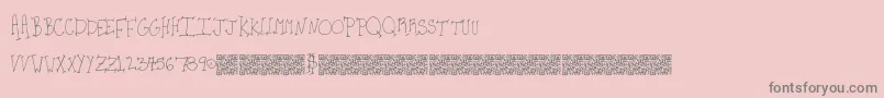 Kidsparty-Schriftart – Graue Schriften auf rosa Hintergrund