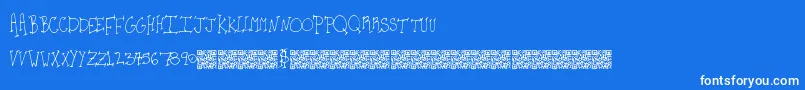 Kidsparty Font – White Fonts on Blue Background