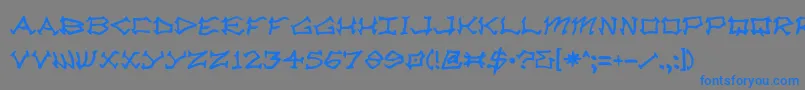 Rad ffy Font – Blue Fonts on Gray Background