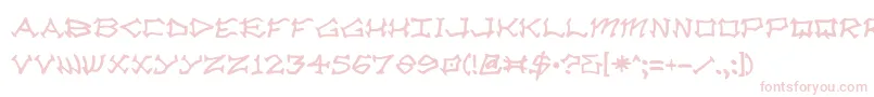 Rad ffy-Schriftart – Rosa Schriften auf weißem Hintergrund