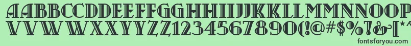 CastileoMedium Font – Black Fonts on Green Background