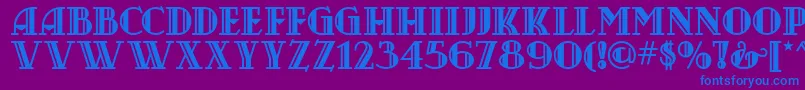 CastileoMedium Font – Blue Fonts on Purple Background