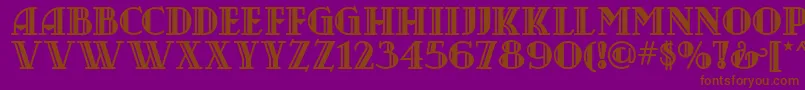 CastileoMedium Font – Brown Fonts on Purple Background