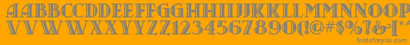 CastileoMedium-Schriftart – Graue Schriften auf orangefarbenem Hintergrund