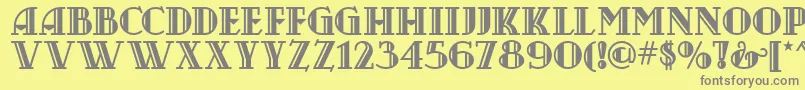 フォントCastileoMedium – 黄色の背景に灰色の文字