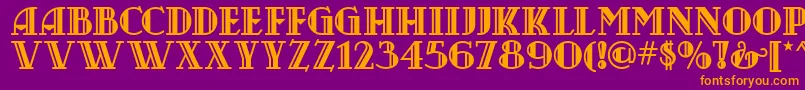 CastileoMedium Font – Orange Fonts on Purple Background