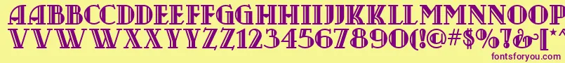 CastileoMedium Font – Purple Fonts on Yellow Background