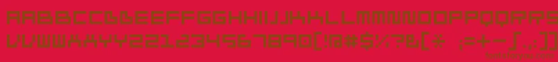 フォントIvorg – 赤い背景に茶色の文字