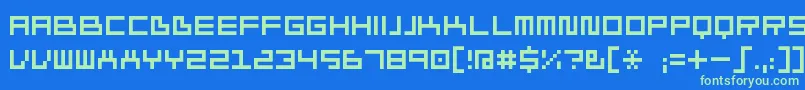 Ivorg Font – Green Fonts on Blue Background