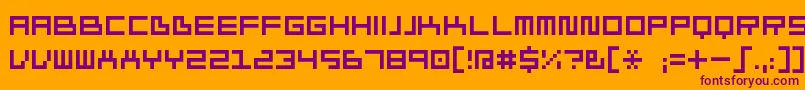 Ivorg Font – Purple Fonts on Orange Background