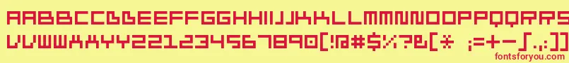 Ivorg Font – Red Fonts on Yellow Background