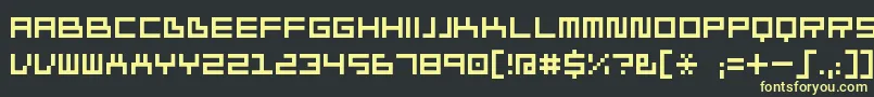 フォントIvorg – 黒い背景に黄色の文字