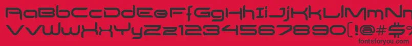 DelogsGoesHiTech Font – Black Fonts on Red Background