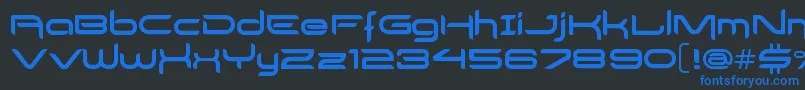 DelogsGoesHiTech Font – Blue Fonts on Black Background