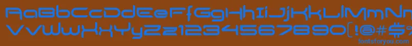 DelogsGoesHiTech Font – Blue Fonts on Brown Background