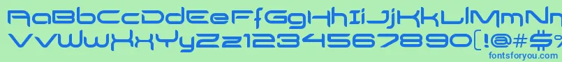 DelogsGoesHiTech Font – Blue Fonts on Green Background