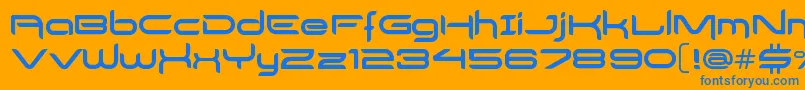 DelogsGoesHiTech Font – Blue Fonts on Orange Background