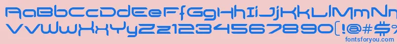 DelogsGoesHiTech Font – Blue Fonts on Pink Background
