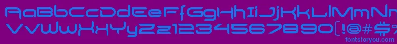DelogsGoesHiTech Font – Blue Fonts on Purple Background