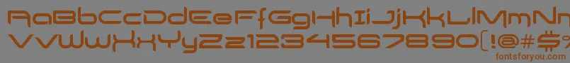 DelogsGoesHiTech Font – Brown Fonts on Gray Background