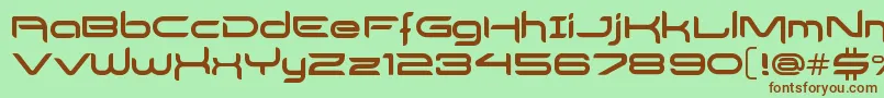 DelogsGoesHiTech Font – Brown Fonts on Green Background