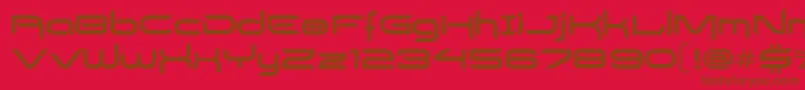 DelogsGoesHiTech Font – Brown Fonts on Red Background