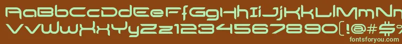 DelogsGoesHiTech Font – Green Fonts on Brown Background
