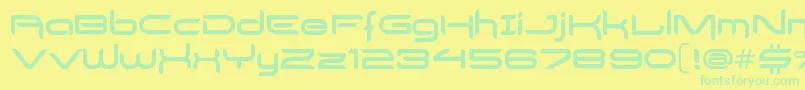 DelogsGoesHiTech Font – Green Fonts on Yellow Background