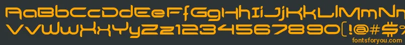 DelogsGoesHiTech Font – Orange Fonts on Black Background