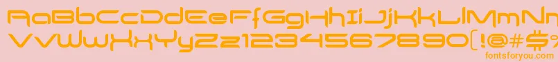 DelogsGoesHiTech Font – Orange Fonts on Pink Background