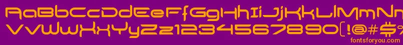 DelogsGoesHiTech Font – Orange Fonts on Purple Background