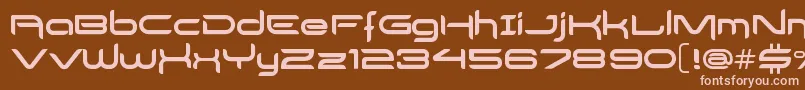 DelogsGoesHiTech Font – Pink Fonts on Brown Background