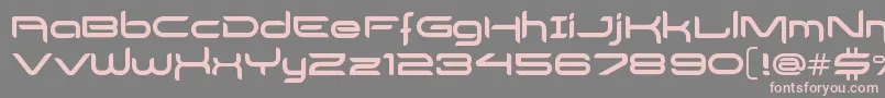 DelogsGoesHiTech-Schriftart – Rosa Schriften auf grauem Hintergrund
