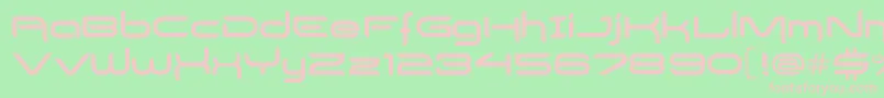 Шрифт DelogsGoesHiTech – розовые шрифты на зелёном фоне